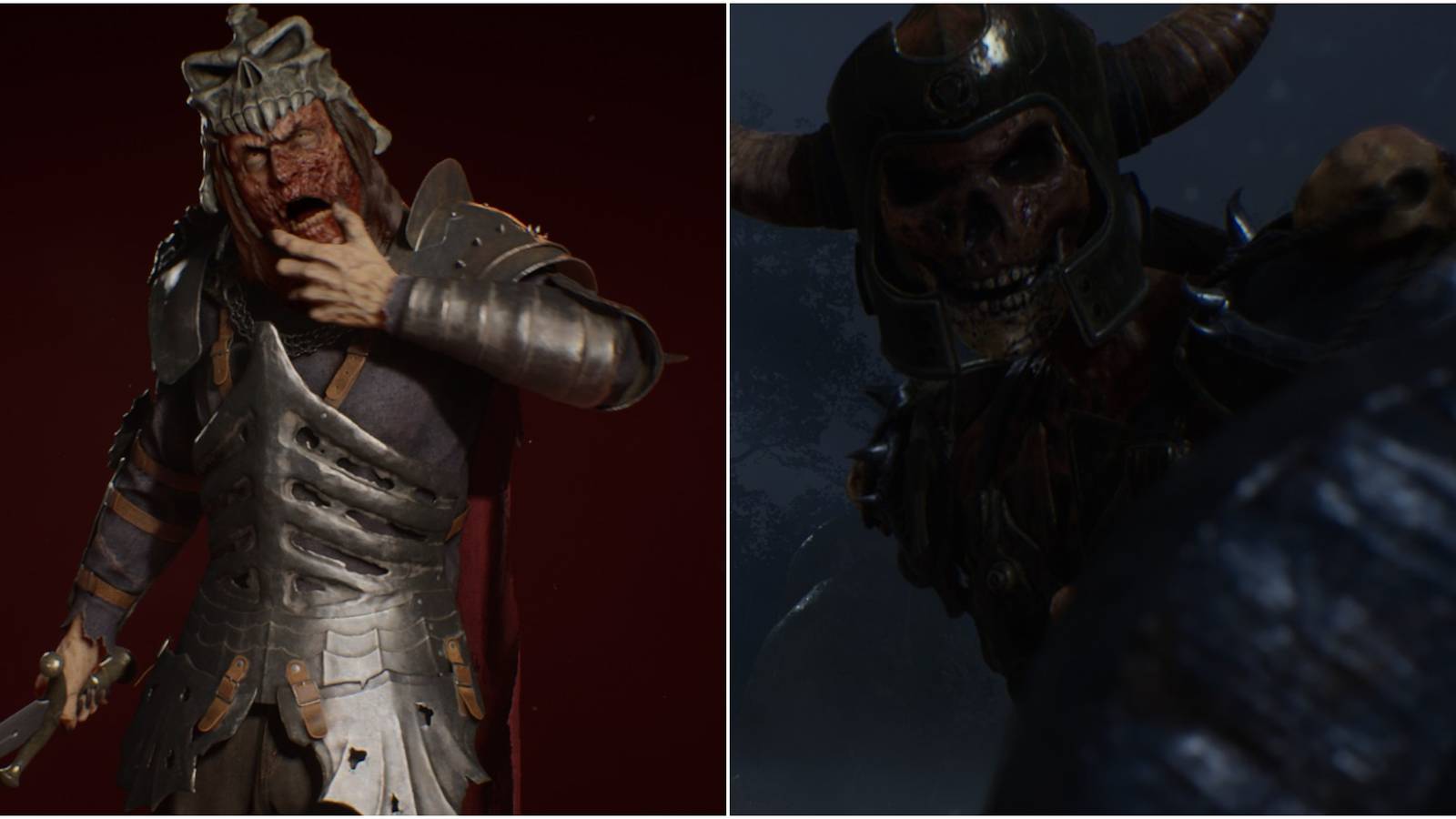 Evil Dead The Game Best Necromancer Build Collage Evil Ash And Elite Skeleton