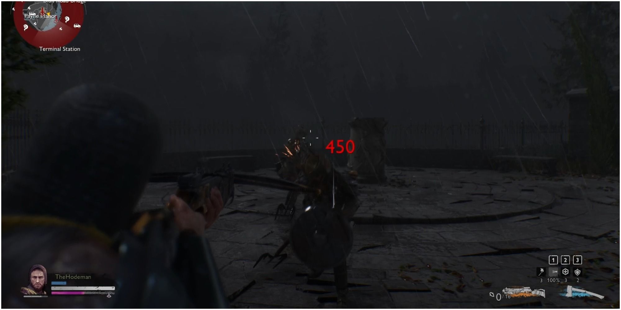 Evil Dead The Game Fifth Mission Legendary Crossbow Killing A Horned Minion In One Hit