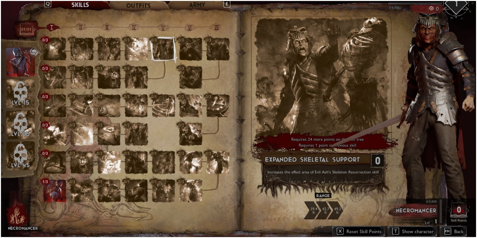 Evil Dead The Game Necromancer Skill Expanded Skeletal Support Description