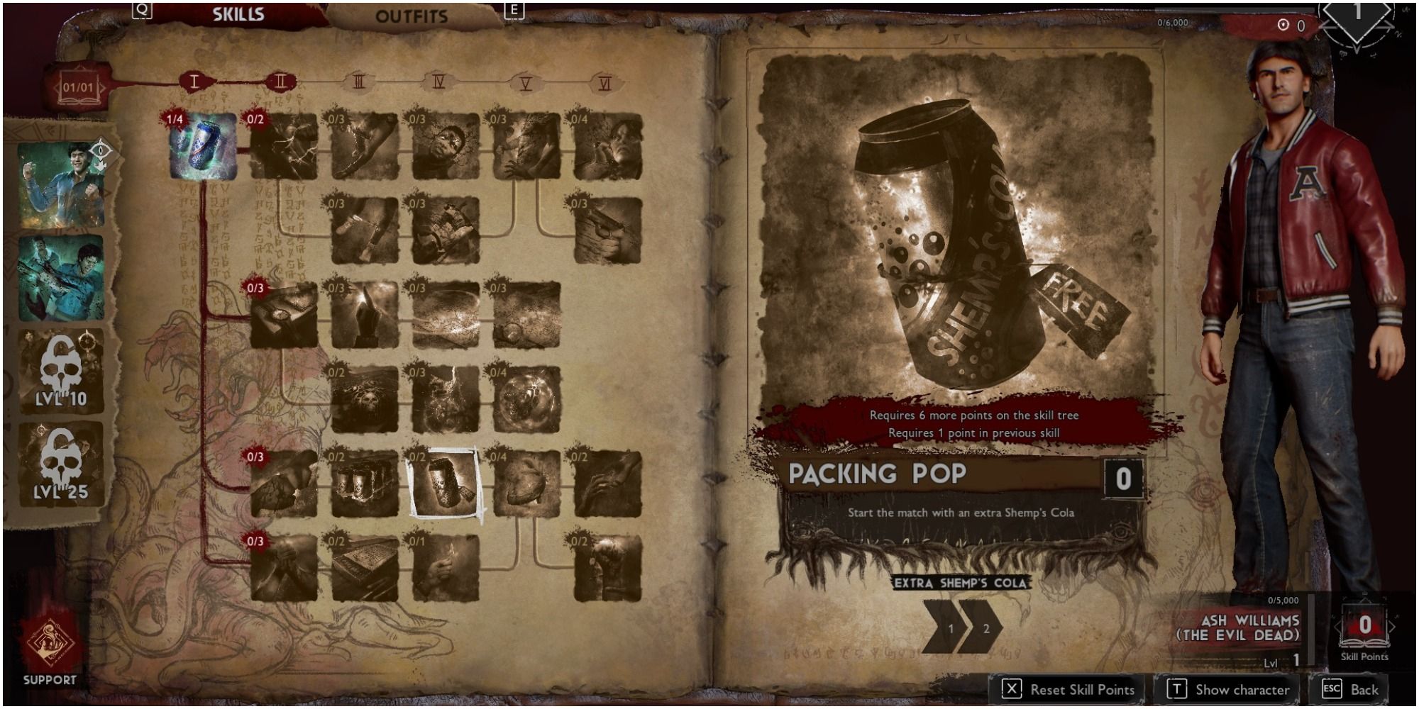 Evil Dead The Game Support Skill Packing Pop Description