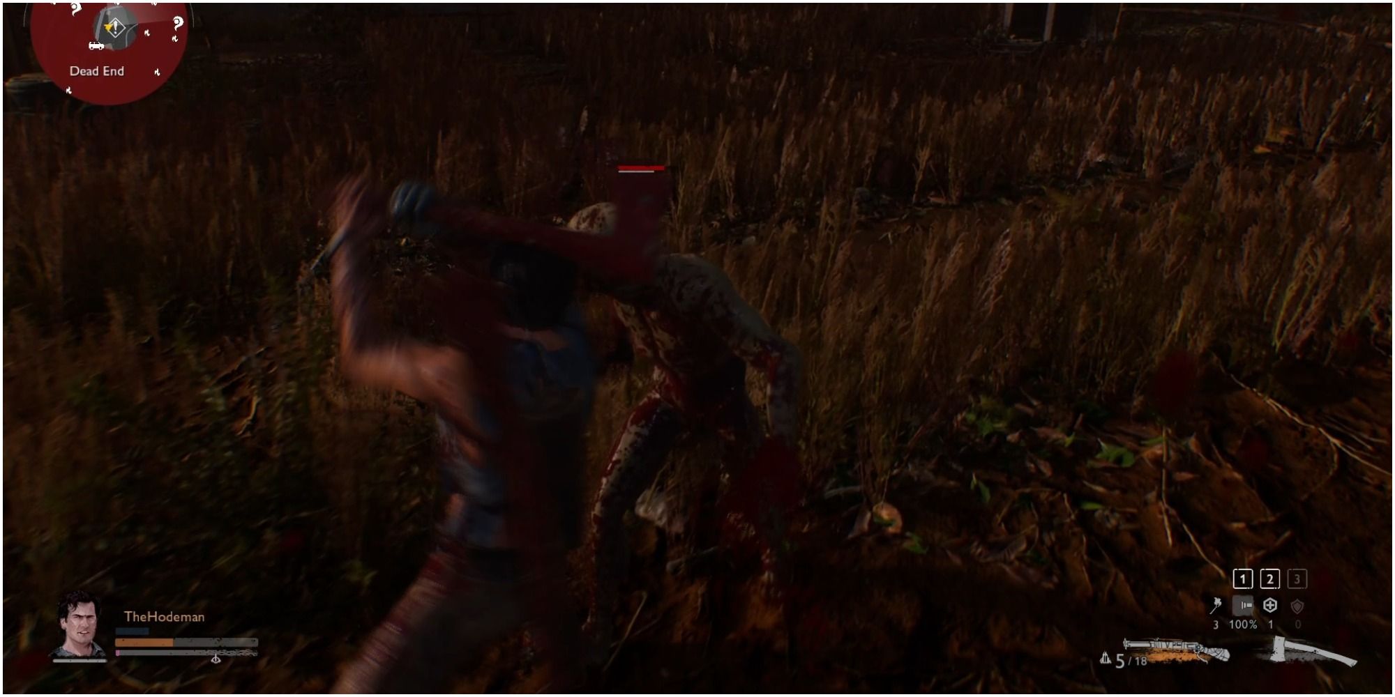 Evil Dead The Game Third Mission Attacking The First Boss With An Axe