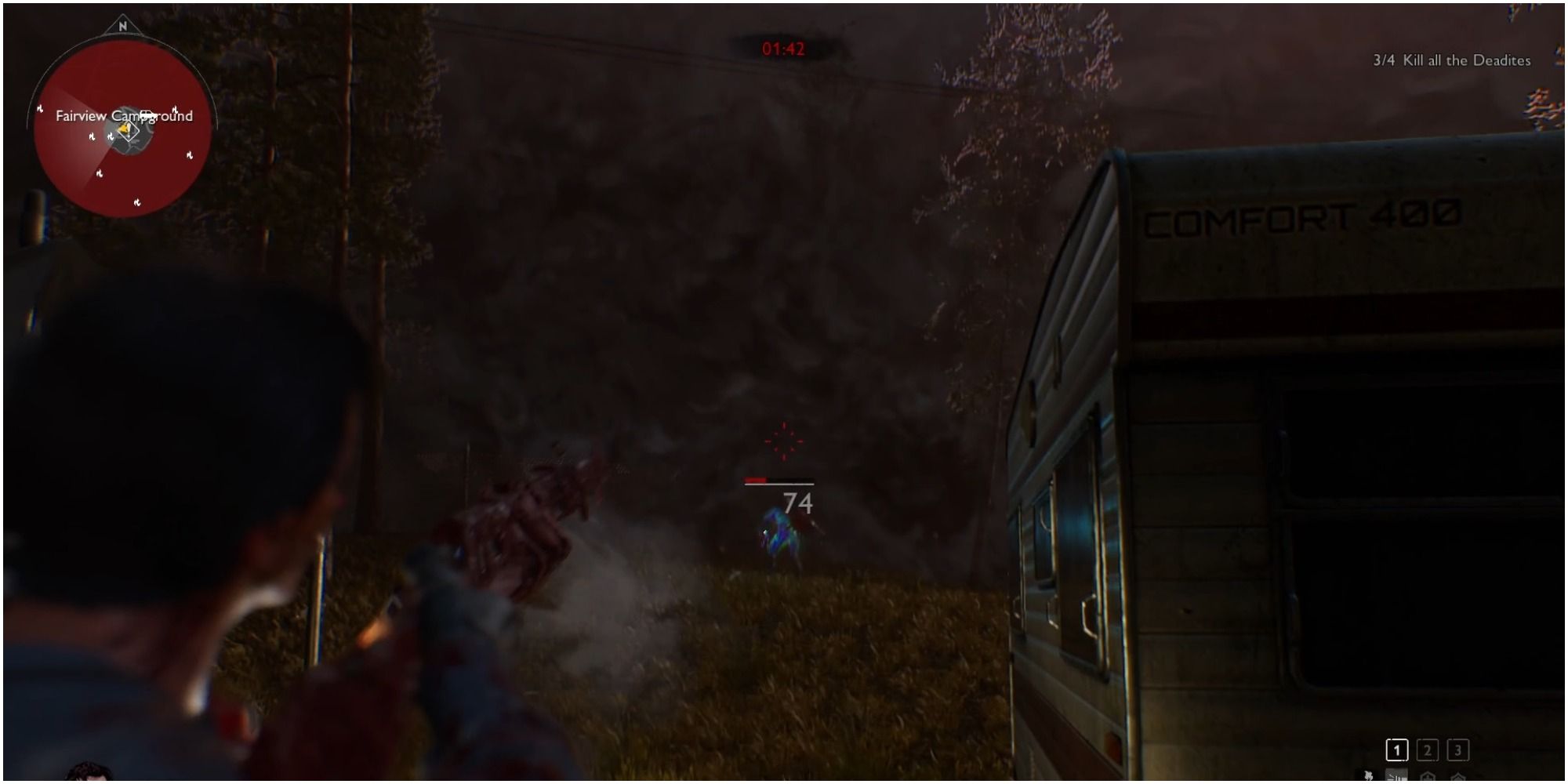 Evil Dead The Game Third Mission Hitting The Final Boss With A Rifle Shot