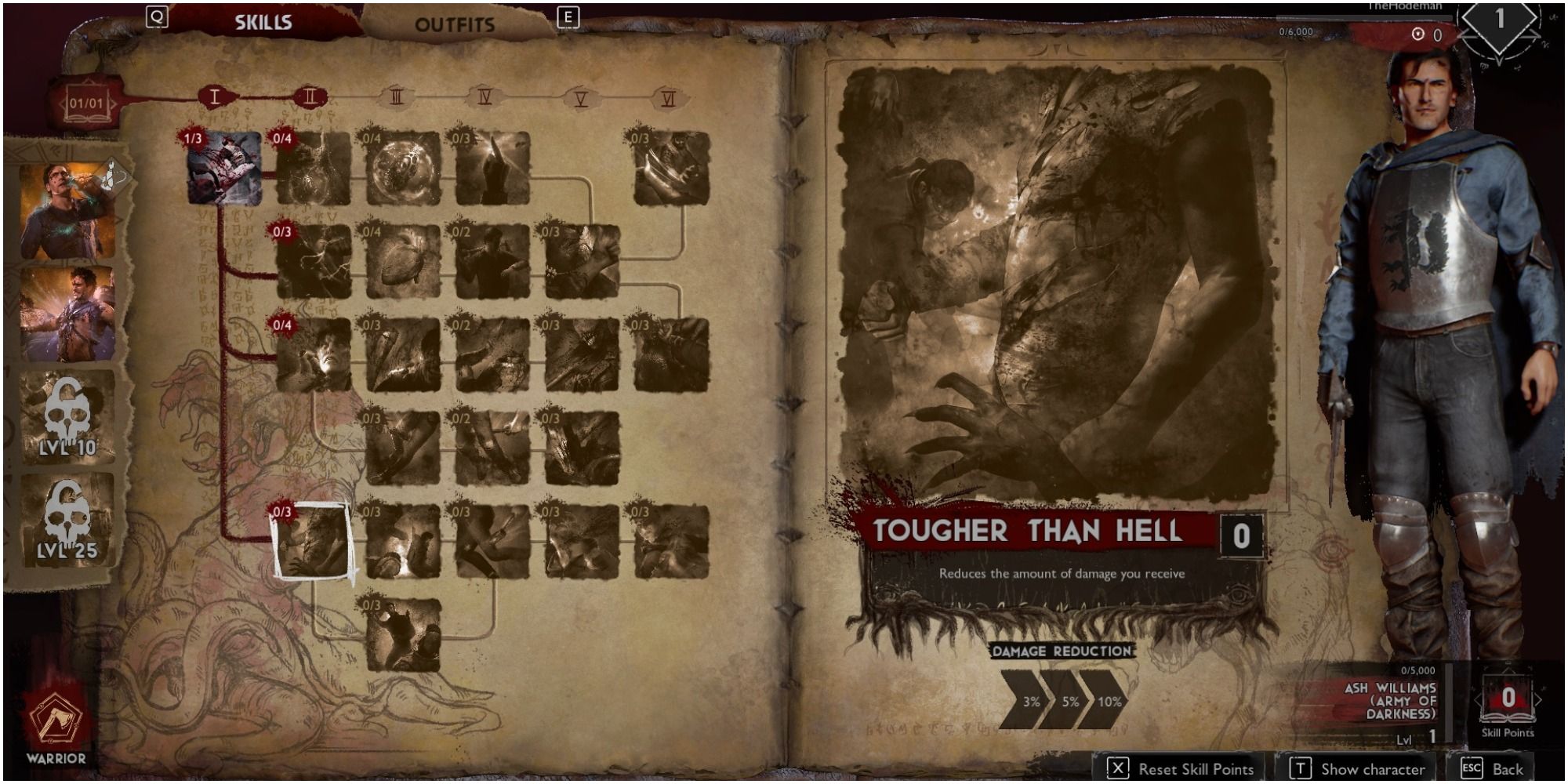 Evil Dead The Game Warrior Skill Tougher Than Hell Description
