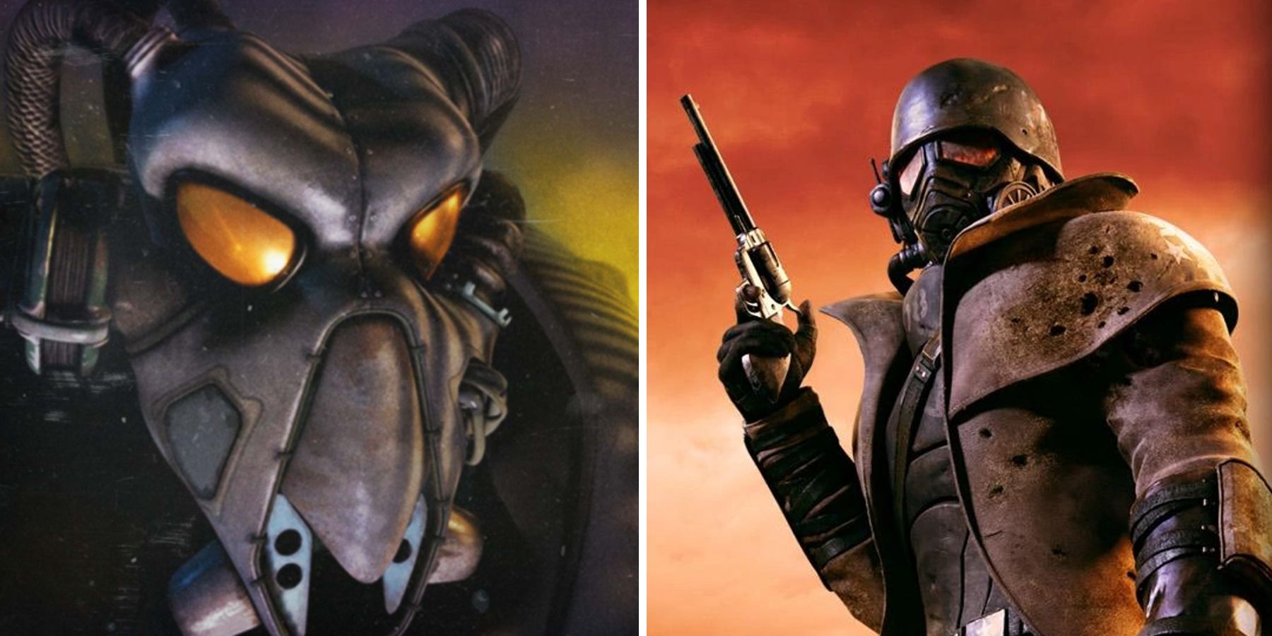 Fallout 2 cover art enclave and Fallout New Vegas courier
