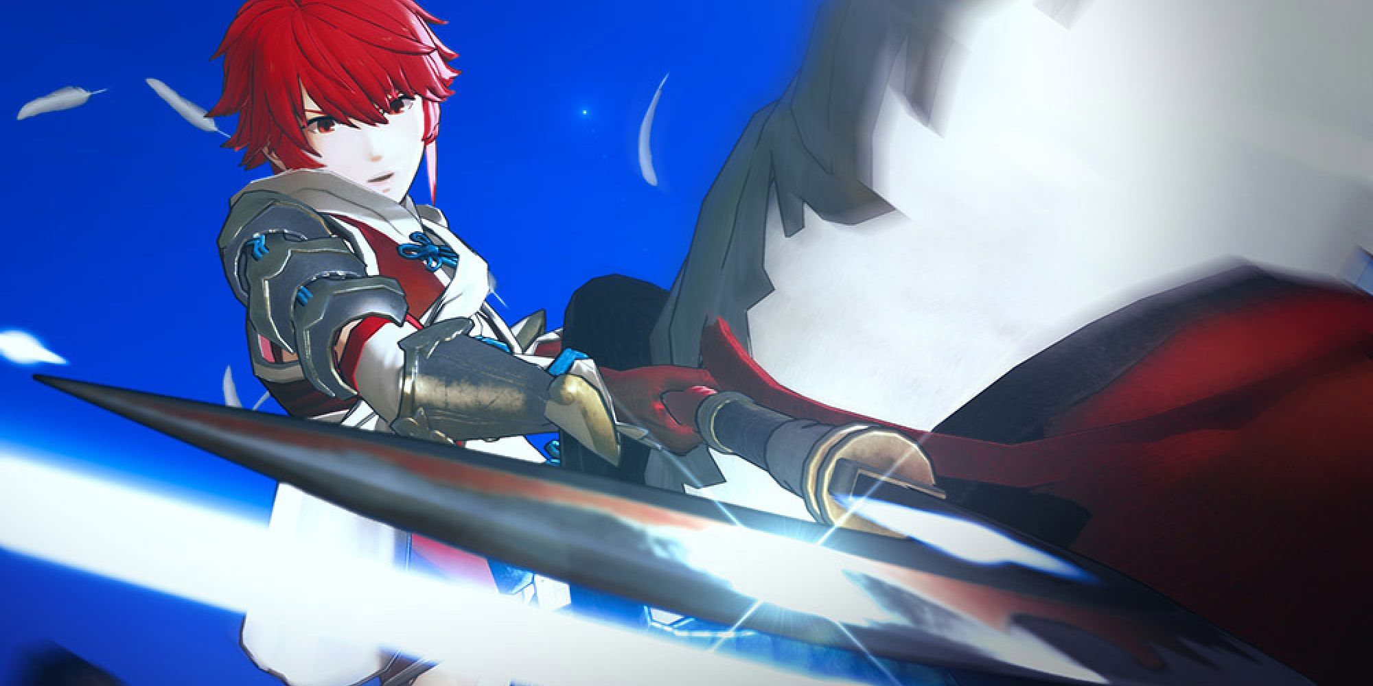 Hinoka wielding her spear in a cinematic from Fire Emblem Warriors