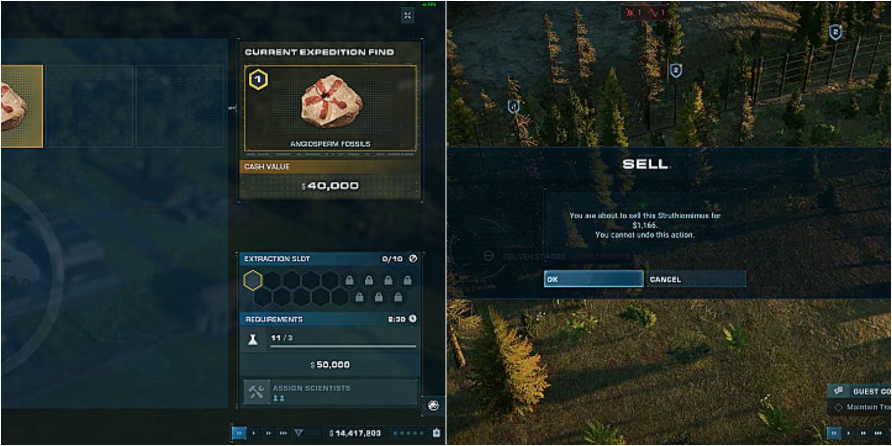 Selling Fossils and Dinosaurs in Jurassic World Evolution 2