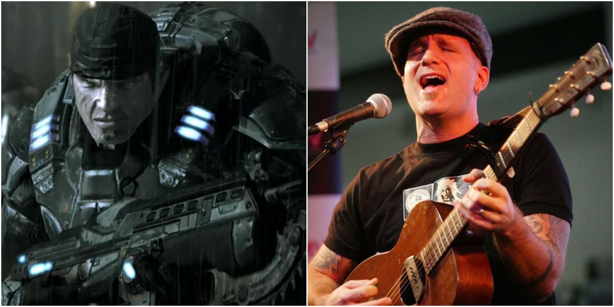 Marcus Fenix From Gears Of War & Gary Jules Singing