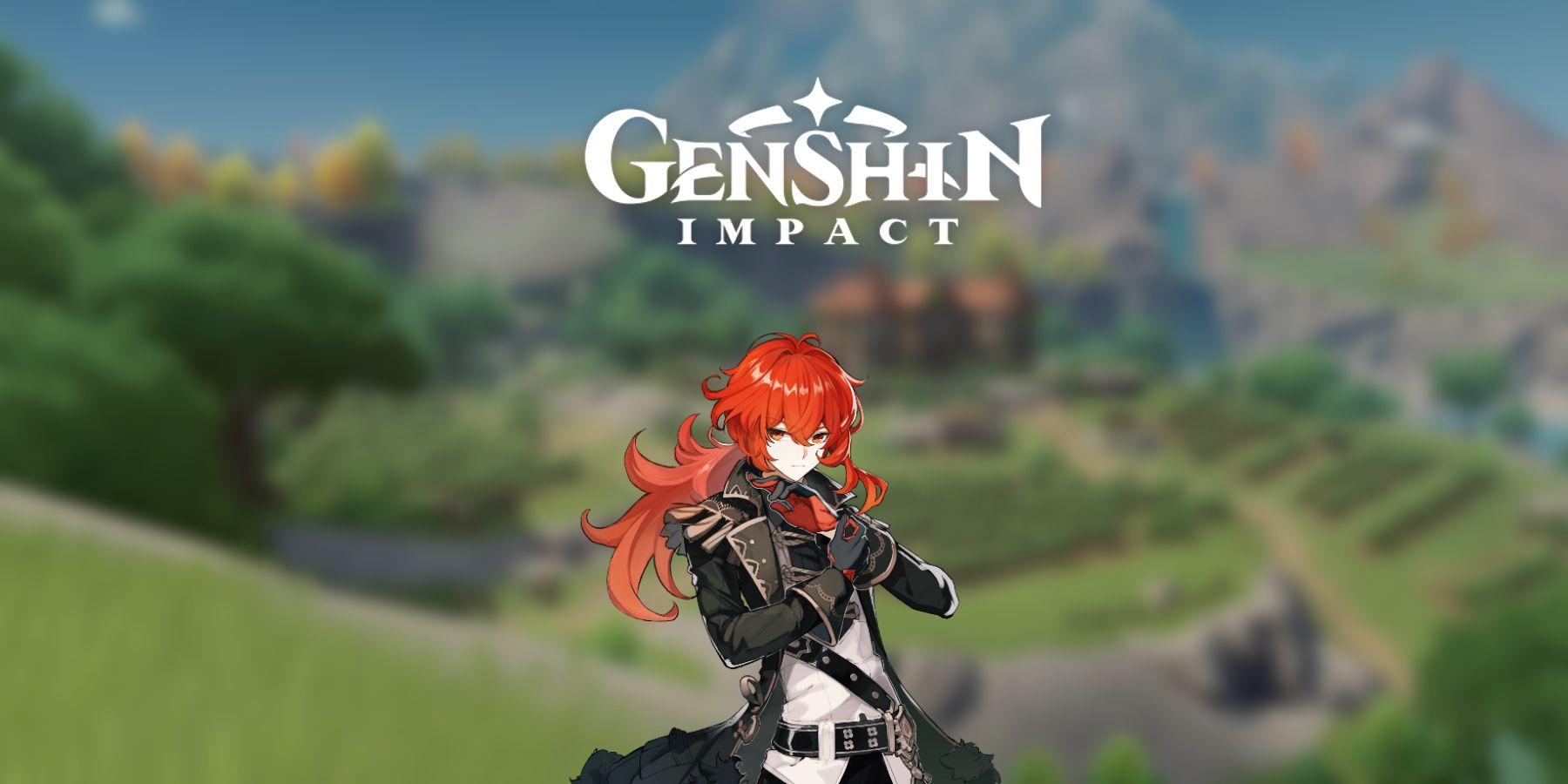 Genshin Impact Diluc logo title