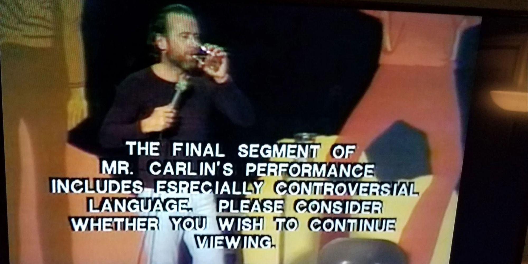 George Carlin at USC (1977) with language disclaimer
