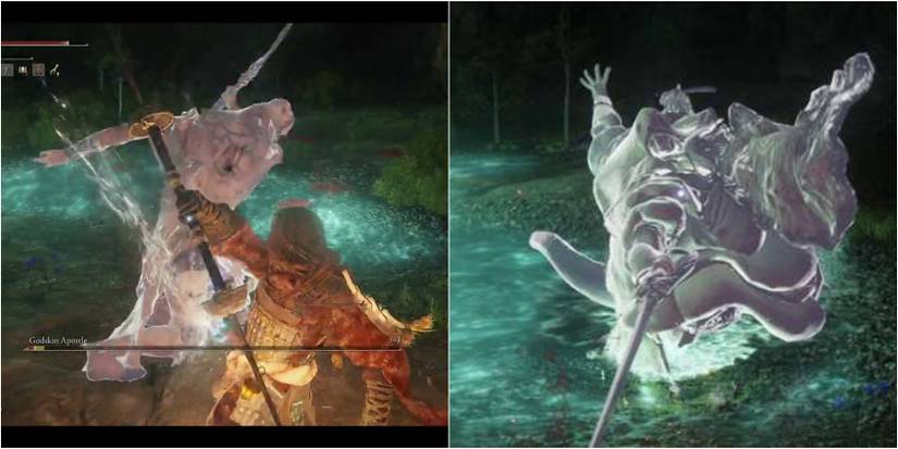 Godskin Apostle and Godskin Noble in Elden Ring.