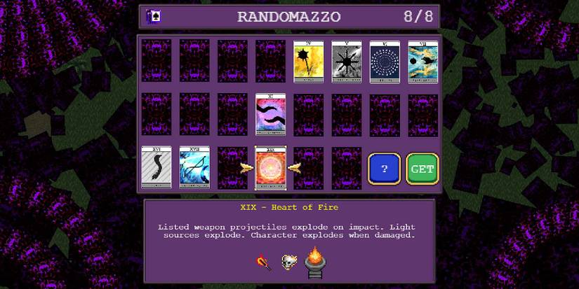 Heart of Fire Arcana in Vampire Survivors