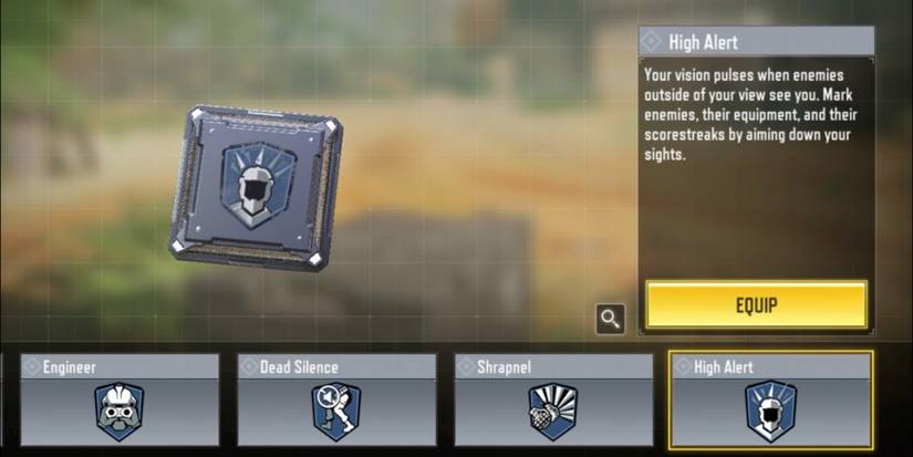 High Alert perk from Call of Duty Mobile.