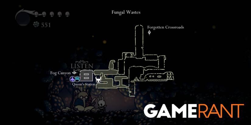 Hollow Knight Fungal Wastes map