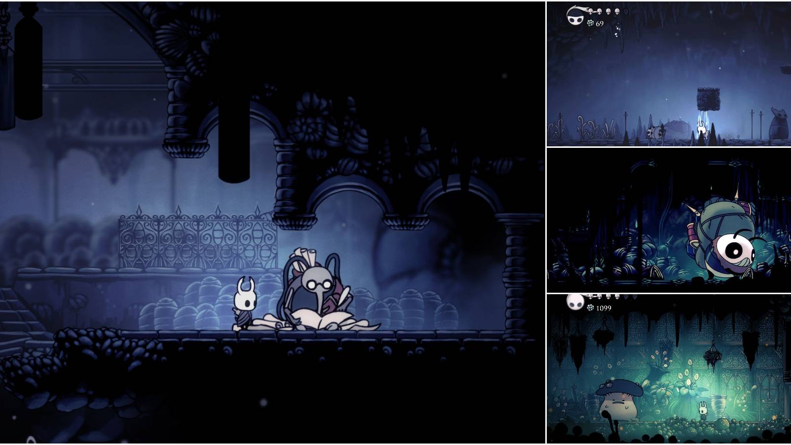 Various Geo Farming Locations in Hollow Knight 