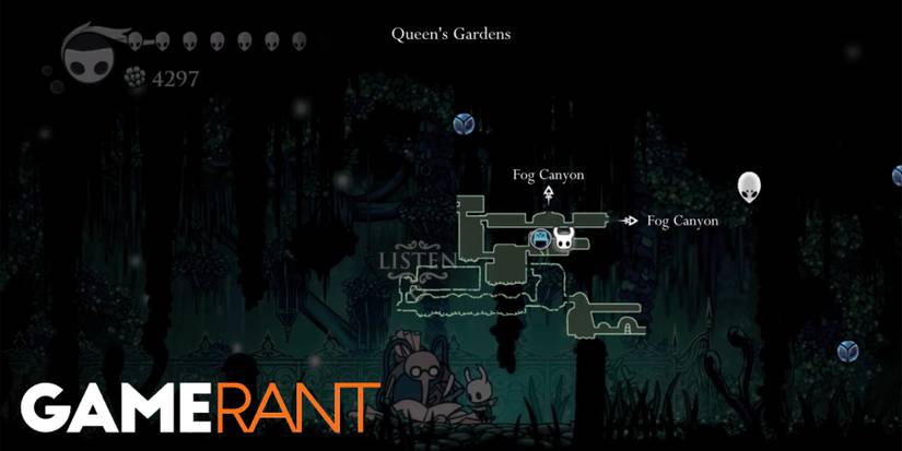 Hollow Knight Queen's Gardens map