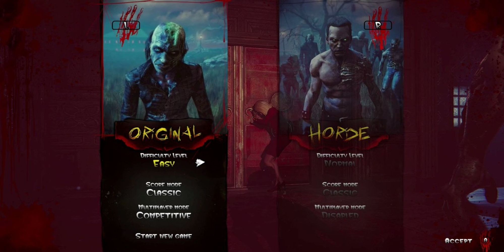 Image showing the different modes available in The House Of The Dead: Remake
