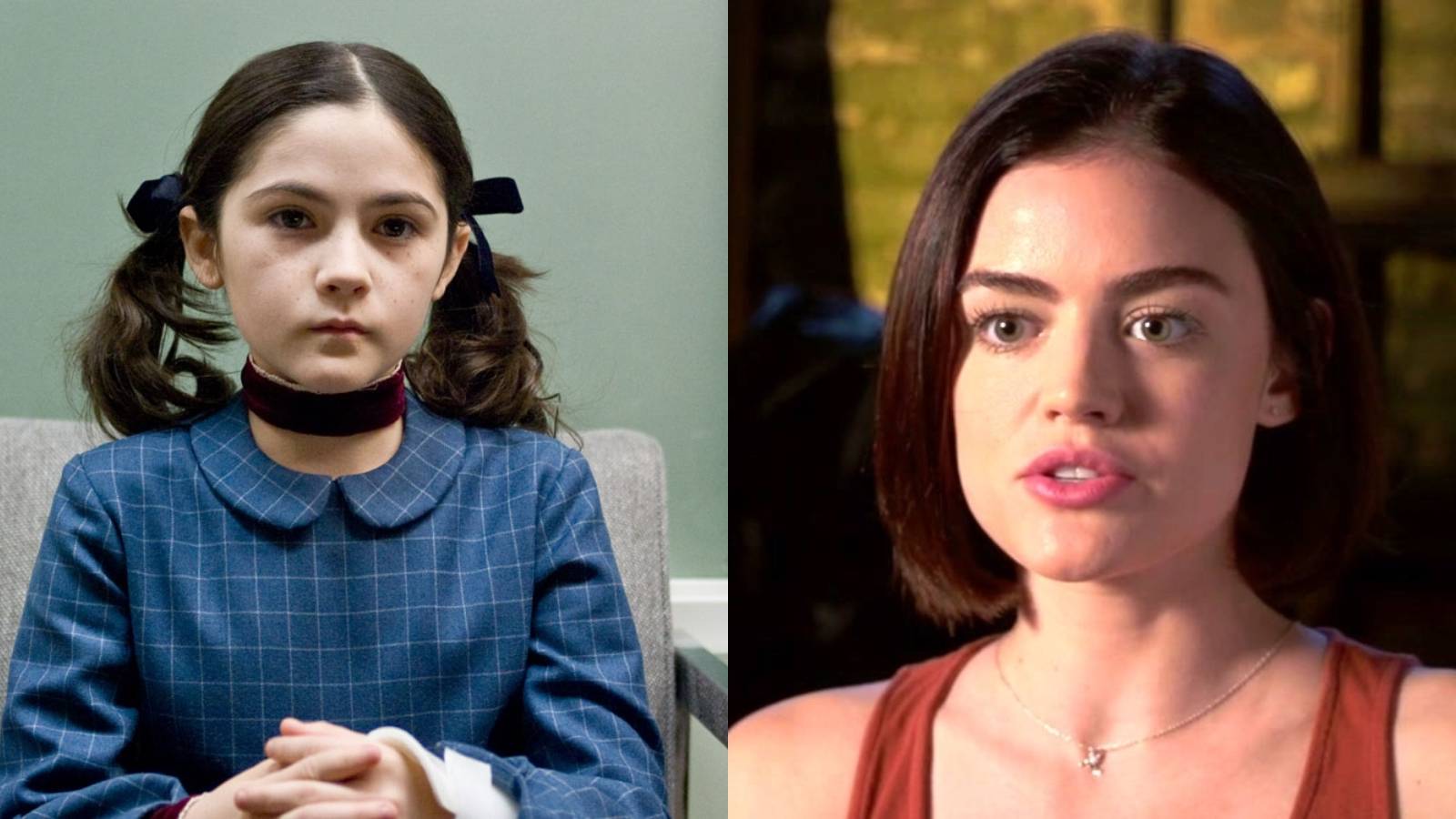 Split image of Esther in The Orphan and Olivia in Truth Or Dare
