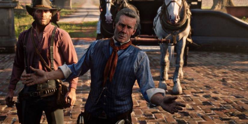 Hosea Matthews with Arthur Morgan 