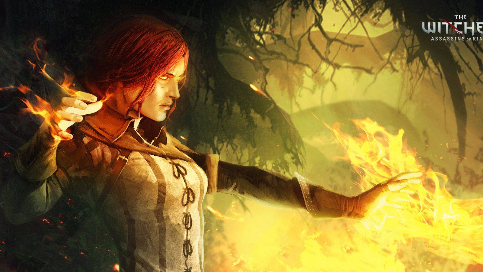 Witcher 2 wallpaper triss magic