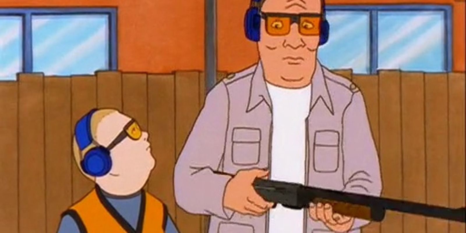 How to Fire a Rifle Without Really Trying King of the Hill Hank and Bobby with a rifle