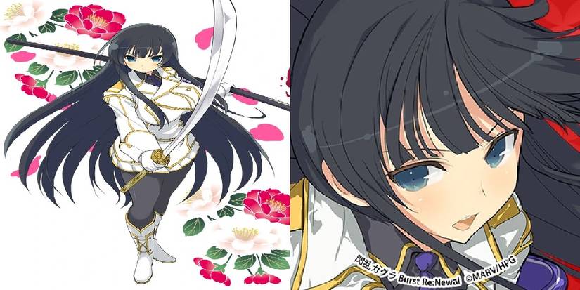 Split image of Ikagura as she appears in Senran Kagura New Wave and Senran Kagura Burst Renewal