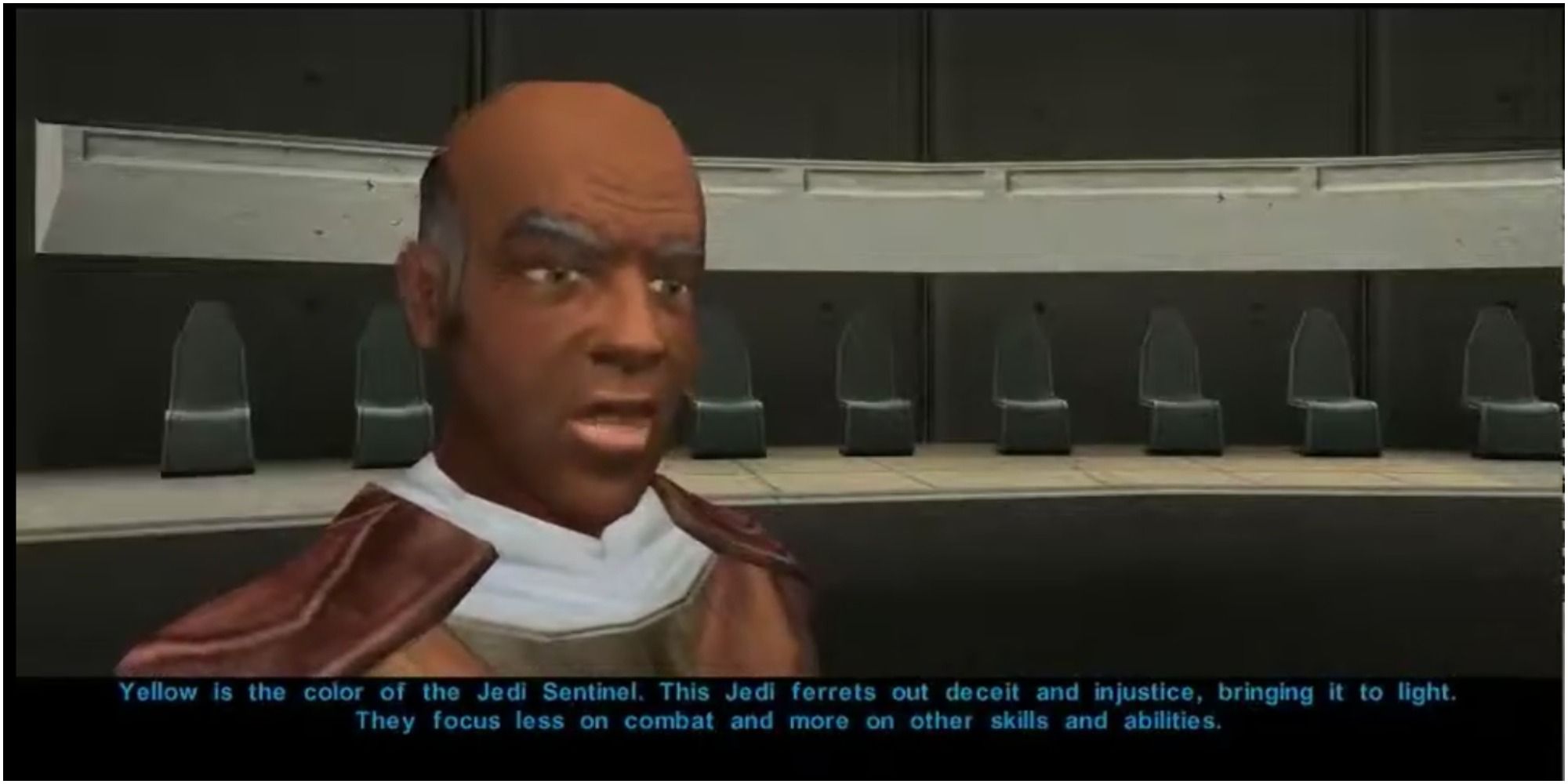 Jedi council member explaining the Jedi Sentinel role