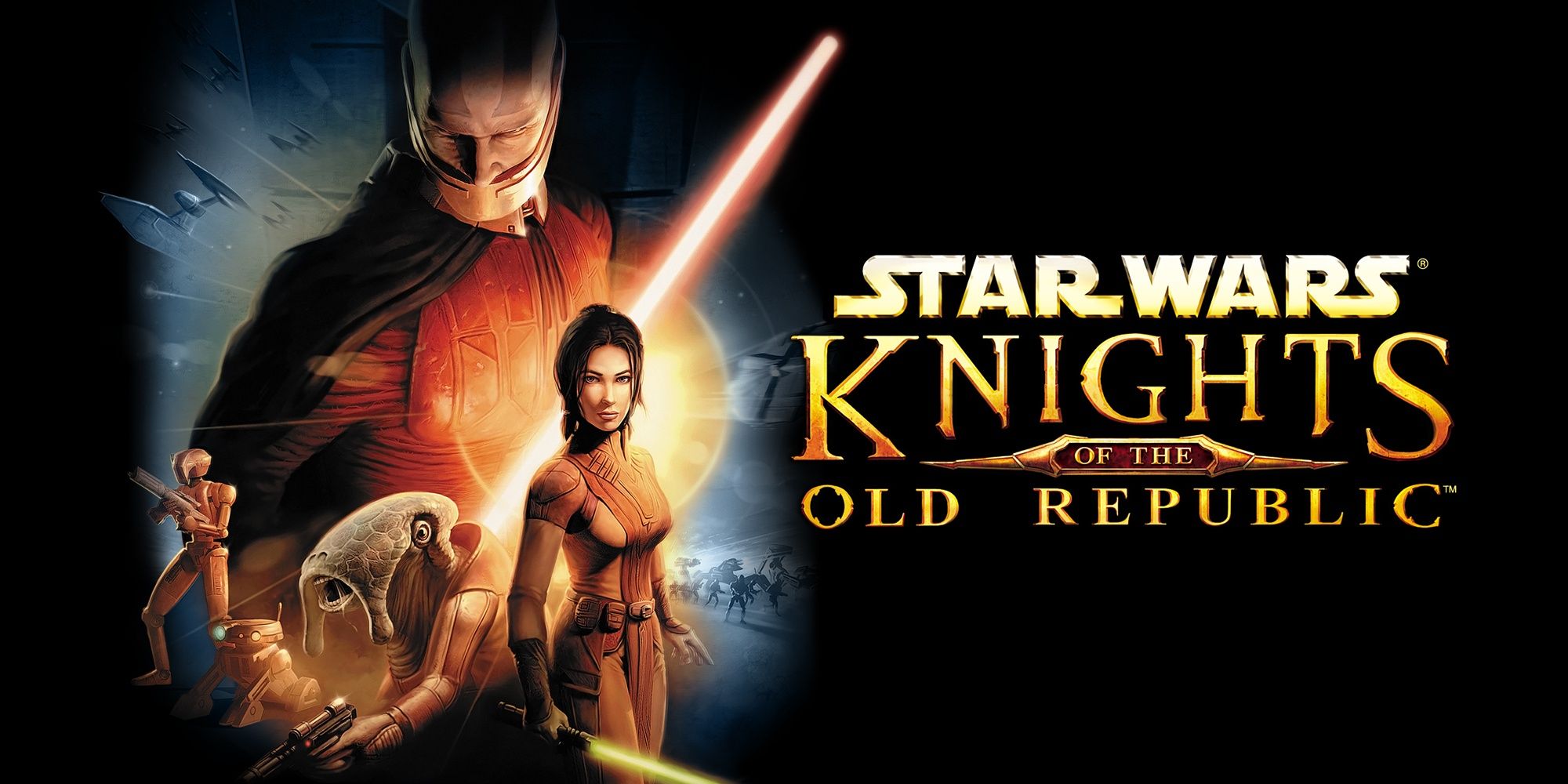 KOTOR Title Image Featuring Main Characters