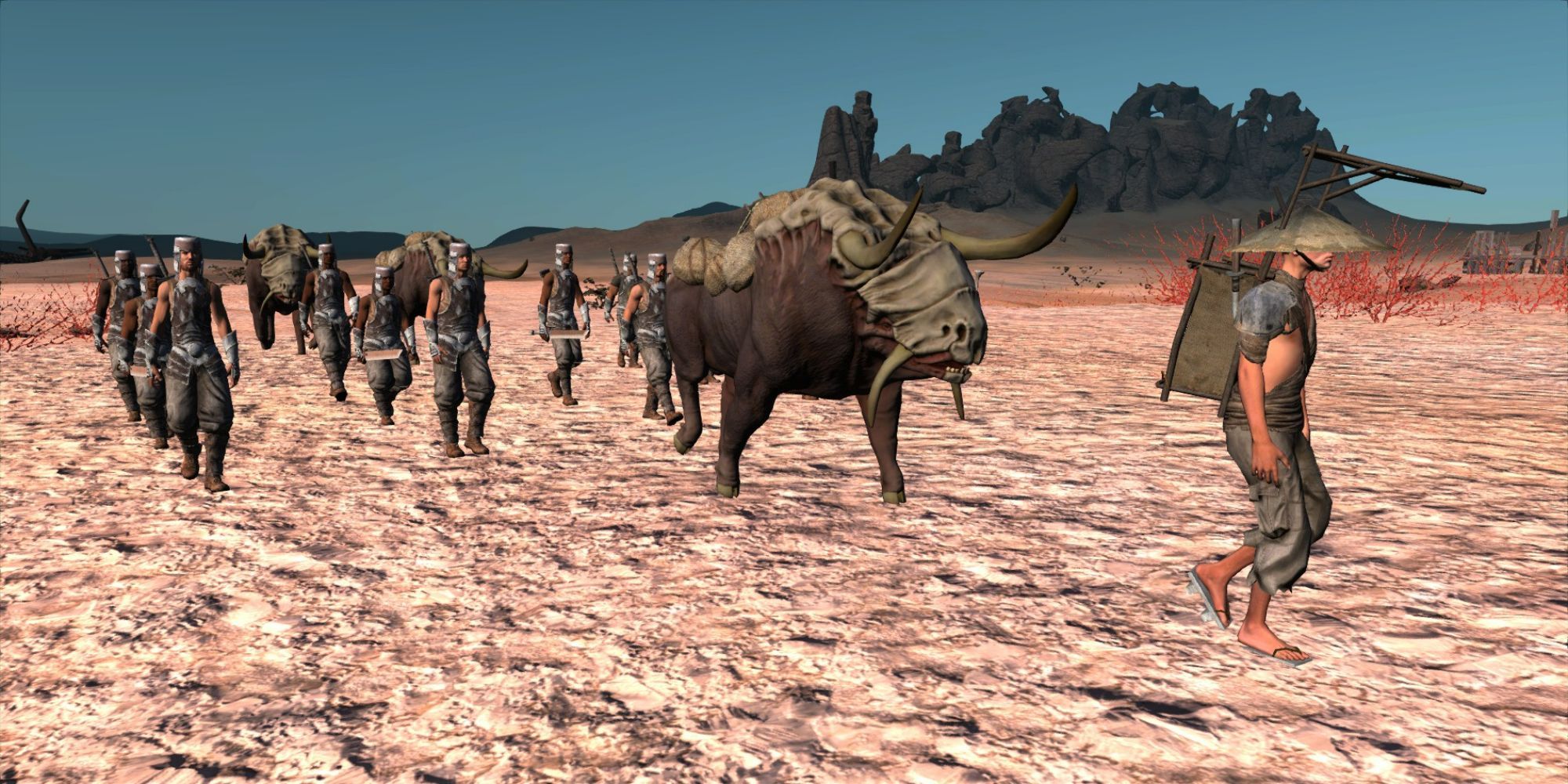 The Faction Caravan mod in Kenshi