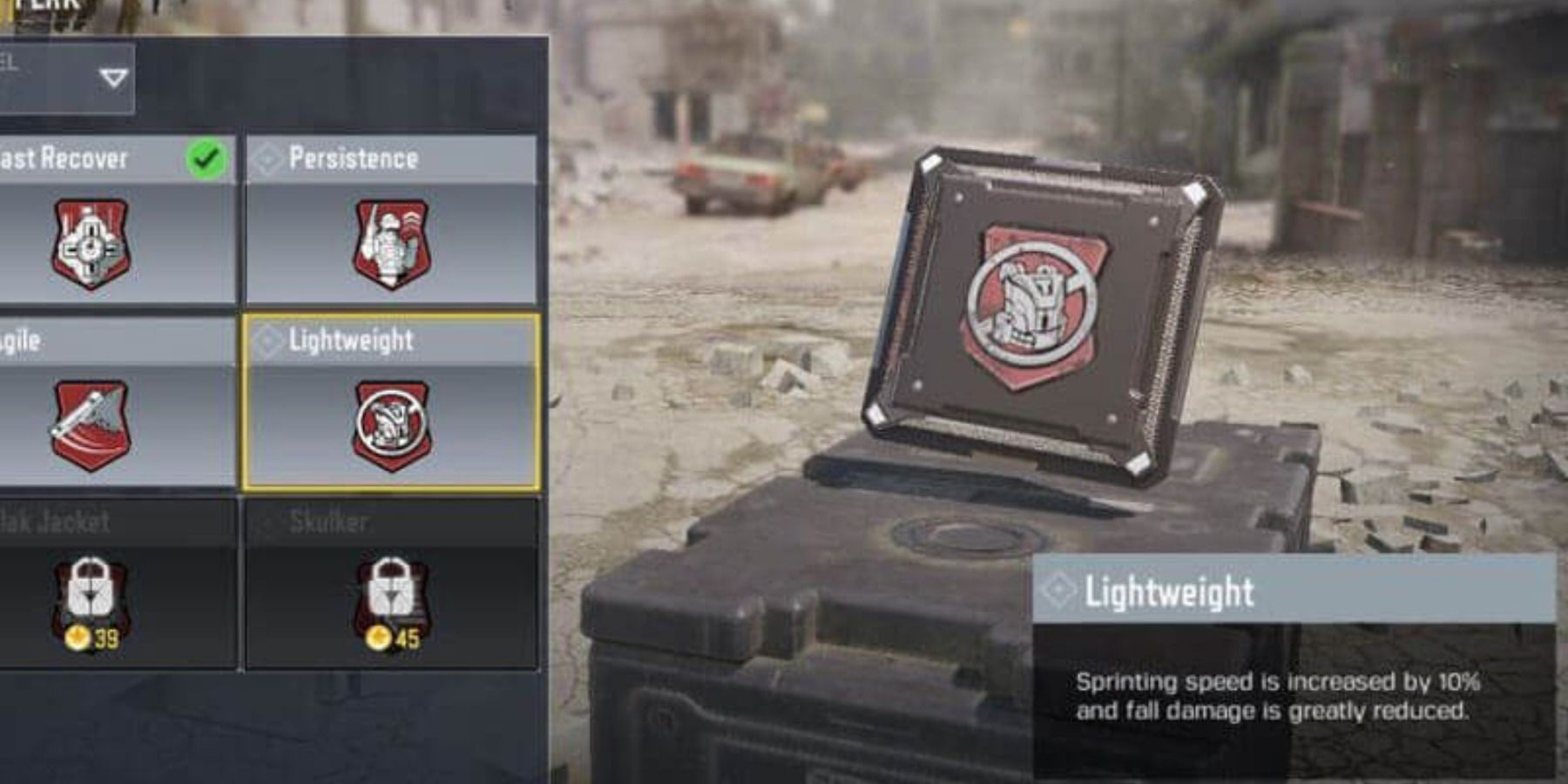 Lightweight Perk from Call of Duty Mobile.