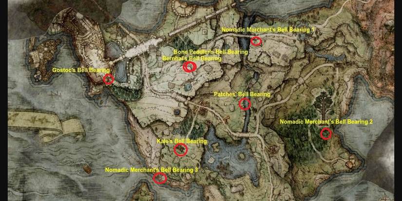 Limgrave Bell Bearing Location Map