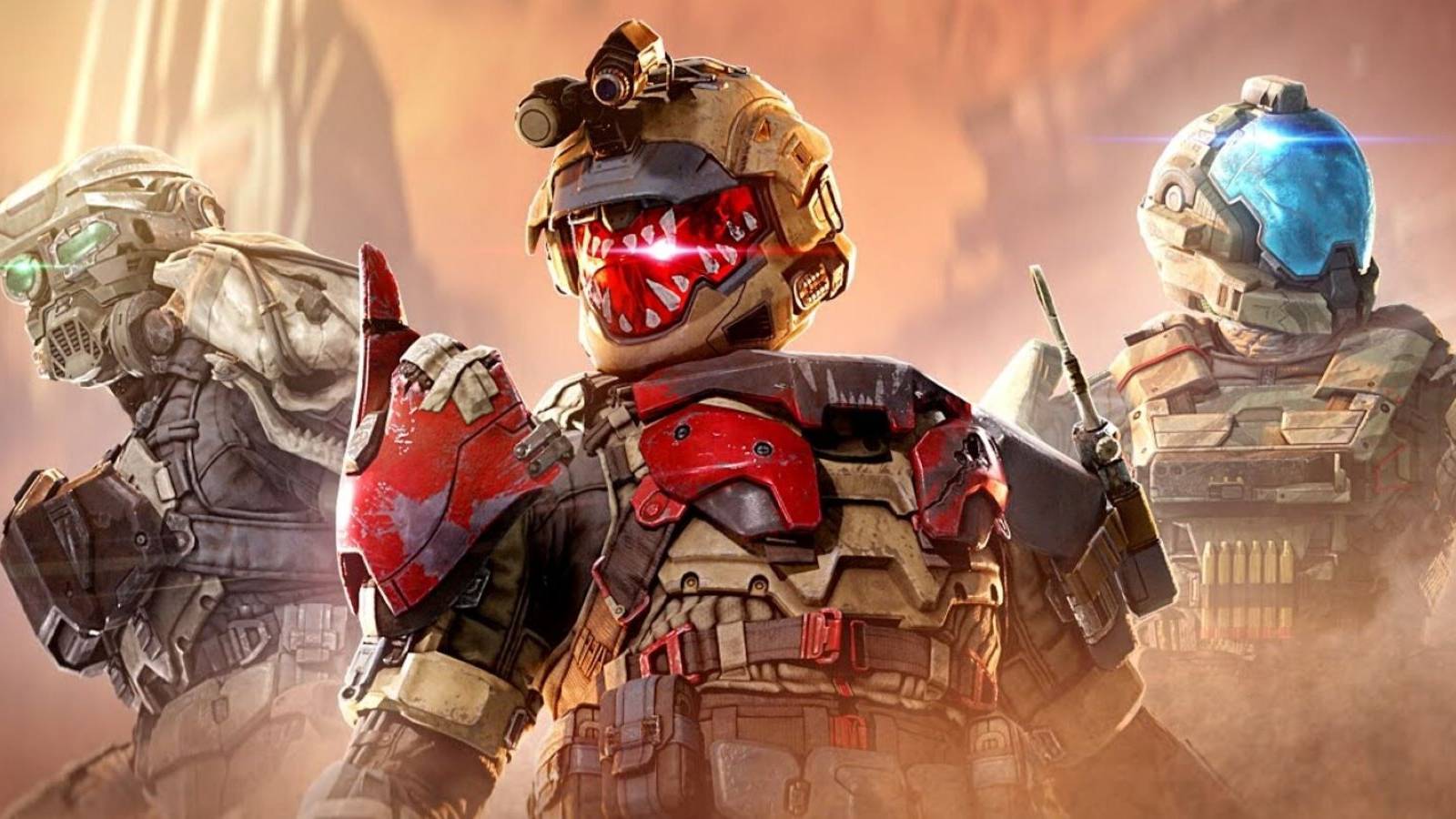 Key art for Halo Infinite Season 2 featuring three Spartans