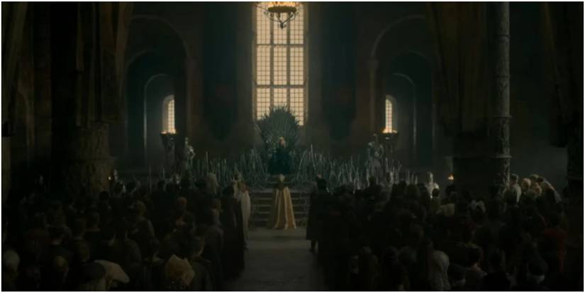 Lords Kneeling Before The Original Iron Throne