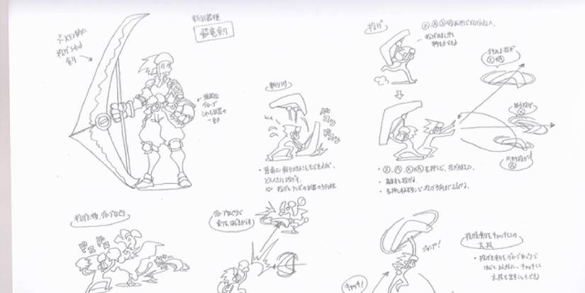 Concept art of the Wyvern Boomerang that was scrapped from Monster Hunter Generations