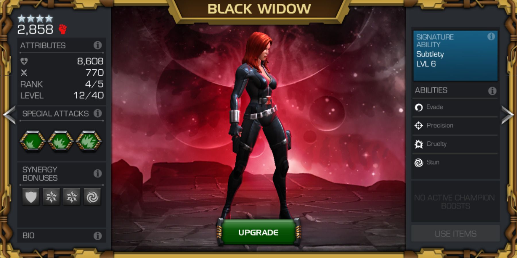  Black Widow in Marvel Contest of Champions.