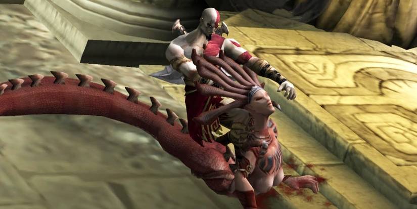 Medusa and Kratos in God of War