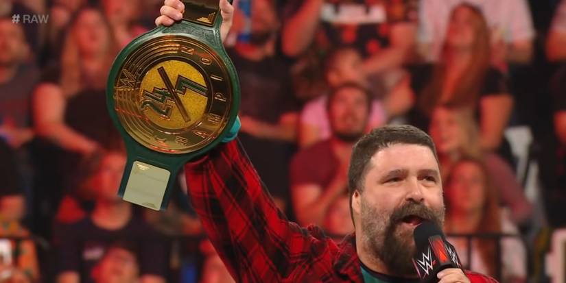 Mick Foley With The 247 Belt