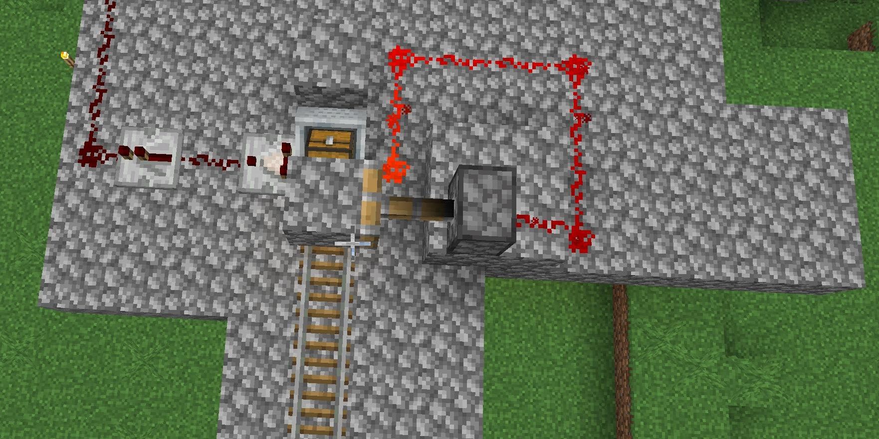 Overhead of a Minecraft Redstone Circuit. Image credit: gaming.stackexchange.com