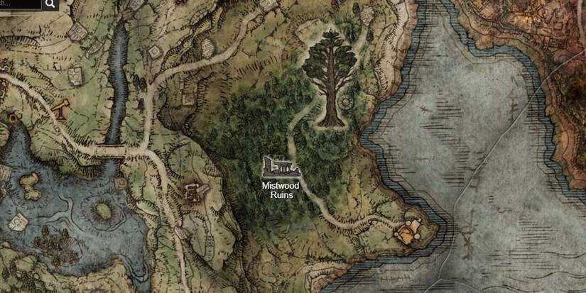 Mistwood Ruins Map Placement in Elden Ring
