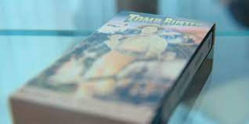 The VHS tape for "Tomb Buster" presented to Marc by Dr. Harrow