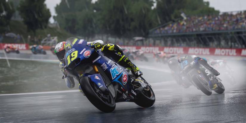 MotoGP 22 - Turning in rain
