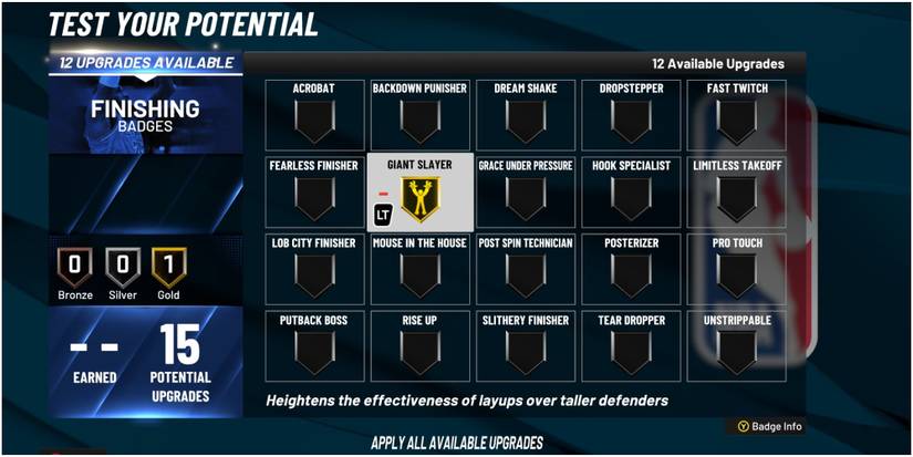NBA 2K22 Getting The Giant Slayer Badge