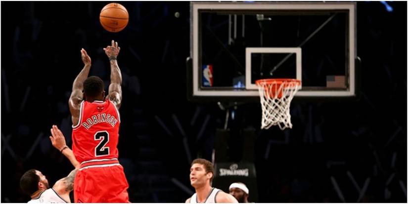 NBA 2K22 Nate Robinson Releasing After A Long Spin Jumper