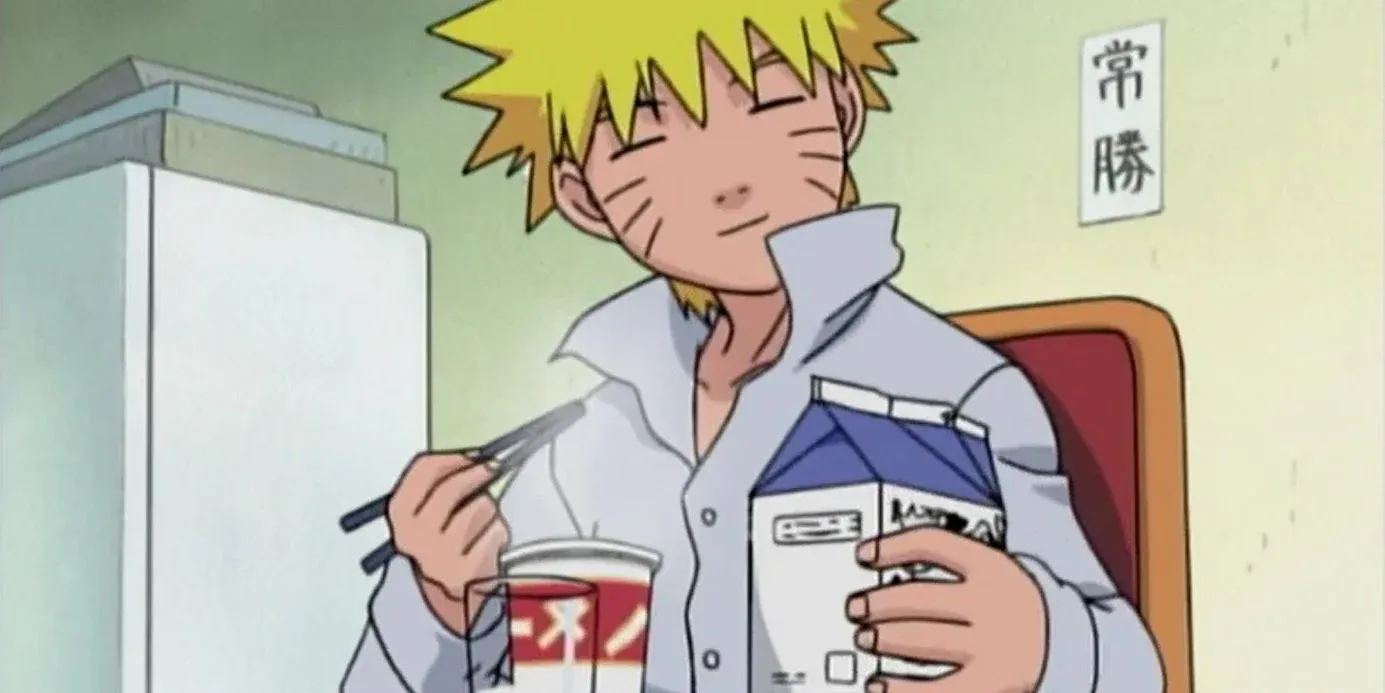 Naruto drinks expired milk