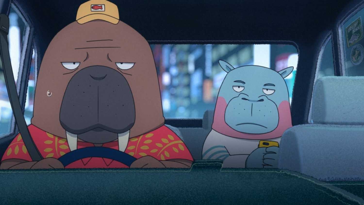 Odd Taxi: Gizemli Taksici Odd Taxi sahnesi