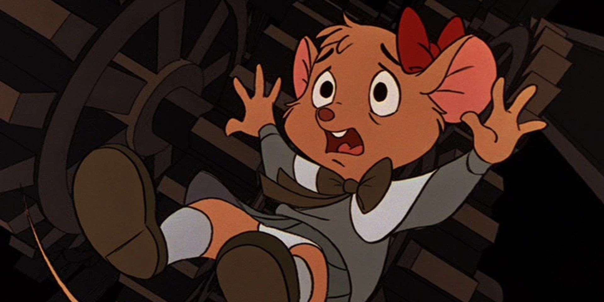 Оливия в башне с часами Биг Бен в фильме «Великий мышиный детектив»