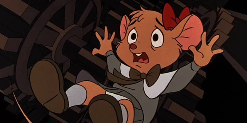 Olivia in the Big Ben clocktower in The Great Mouse Detective