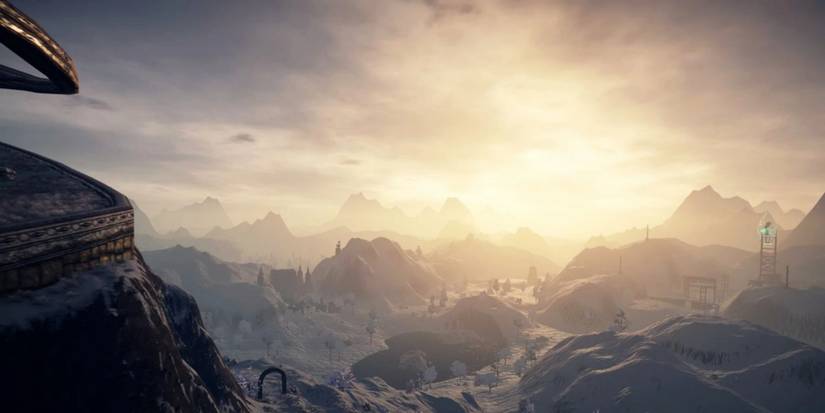 A snowy vista in Outward