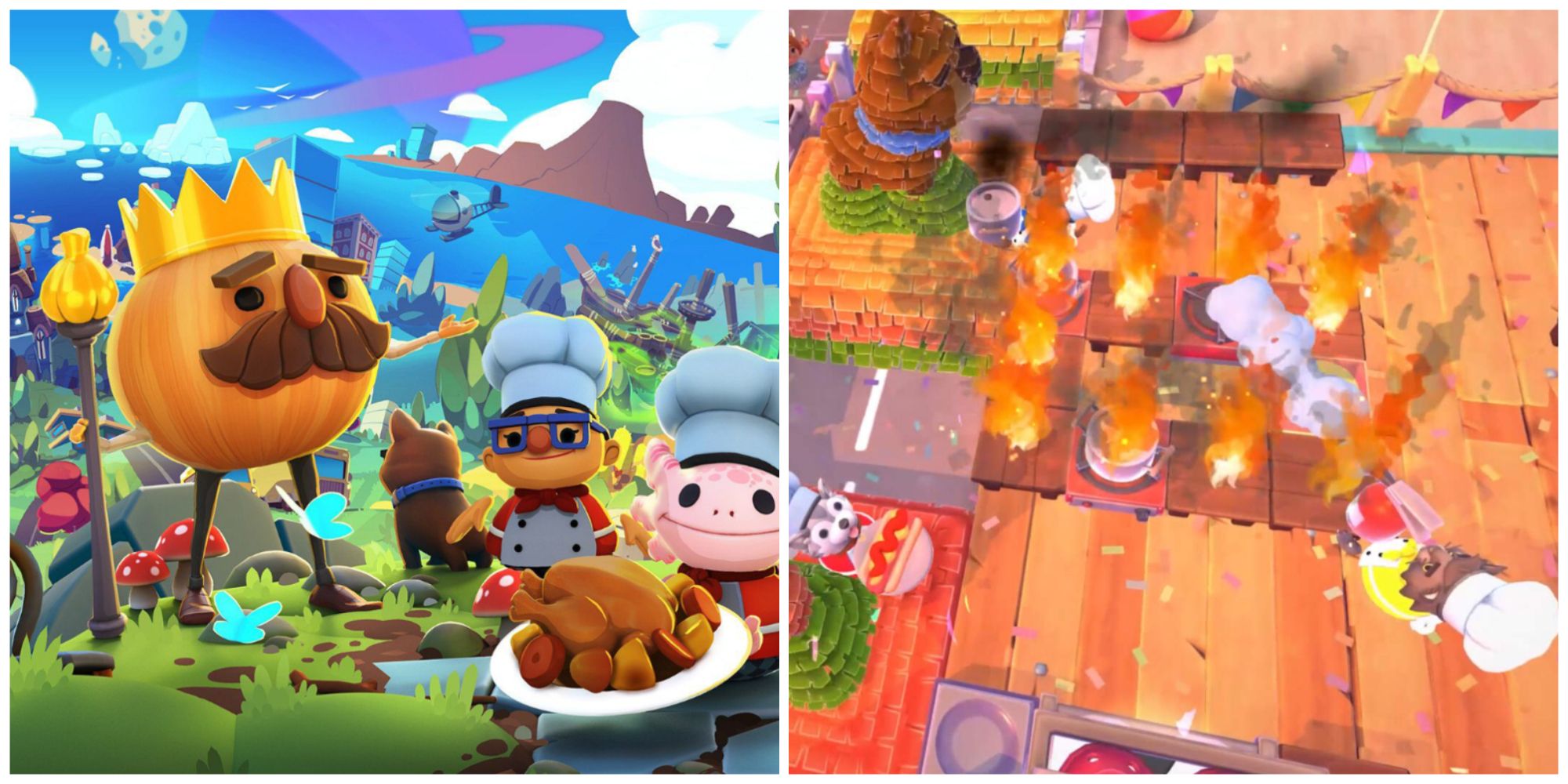 Overcooked All You Can Eat Cover & Overcooked Fire In The Kitchen