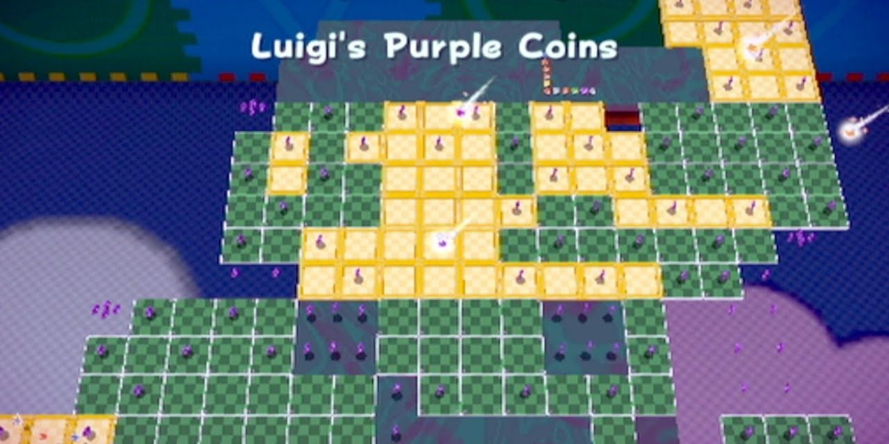 Overview Of The Luigi's Purple Coins Map 