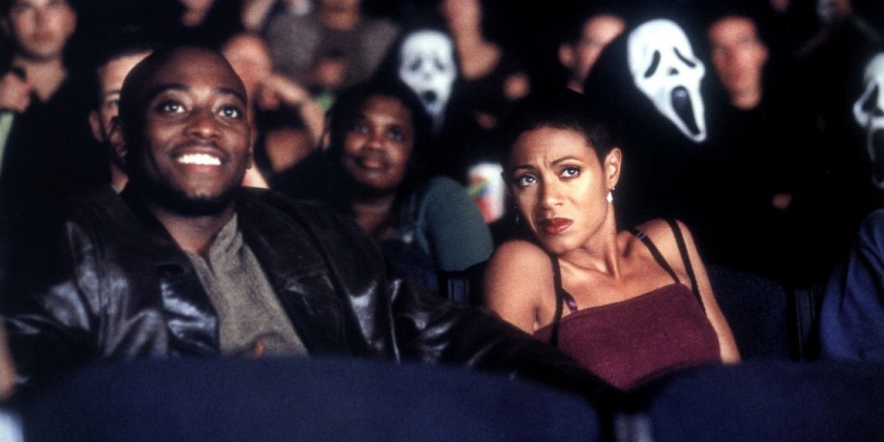 Phil (Omar Epps) and Maureen (Jada Pinkett-Smith) in Scream 2